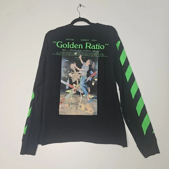 Off -White Main label Pascal Painting Long Sleeve T Shirt Black size - Picture 11 of 12